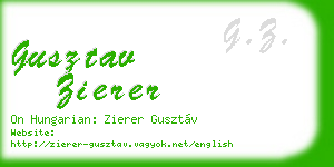 gusztav zierer business card